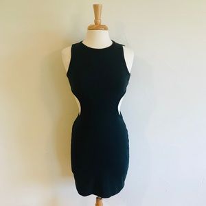 Vintage Black Arista Cut-Out Dress (Size Medium)